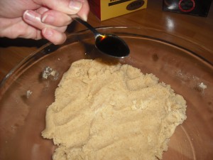 Masa de galletas de almendra con esencia de vainilla
