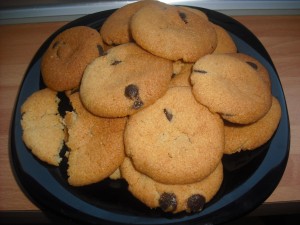 Galletas de almendra con pepitas de chocolate