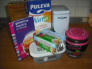 Ingredientes tarta de queso con fresa